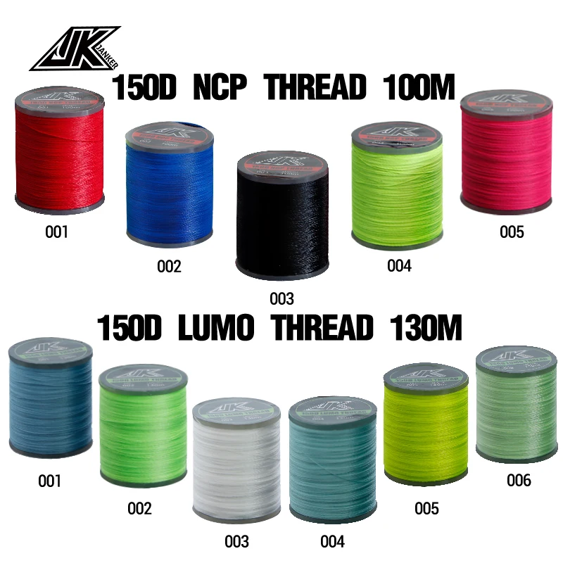 JK-150D thread multicolor hand-knitted thread DIY, suitable for all kinds of auxiliary hook binding fishing gear supplies