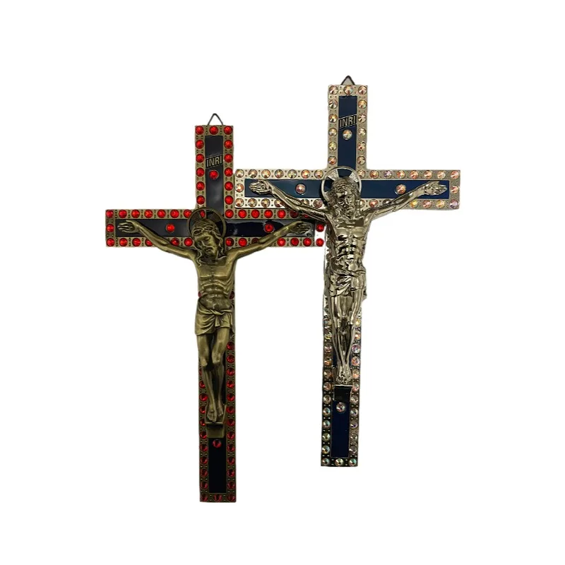 Επιτραπέζιος σταυρός Table Cross Anaglyph Wall Cross Jesus Christ Cross Hanking Cross With Colour And Stone