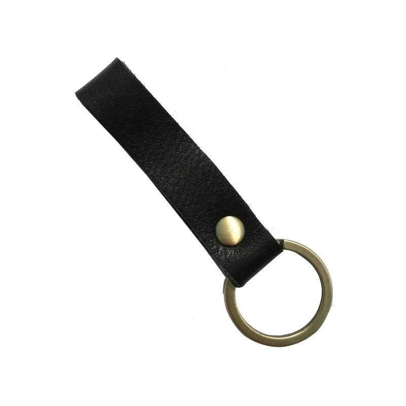 GENODERN Genuine Leather Keychain for Men Slim Women Key Ring Cowhide Keychains