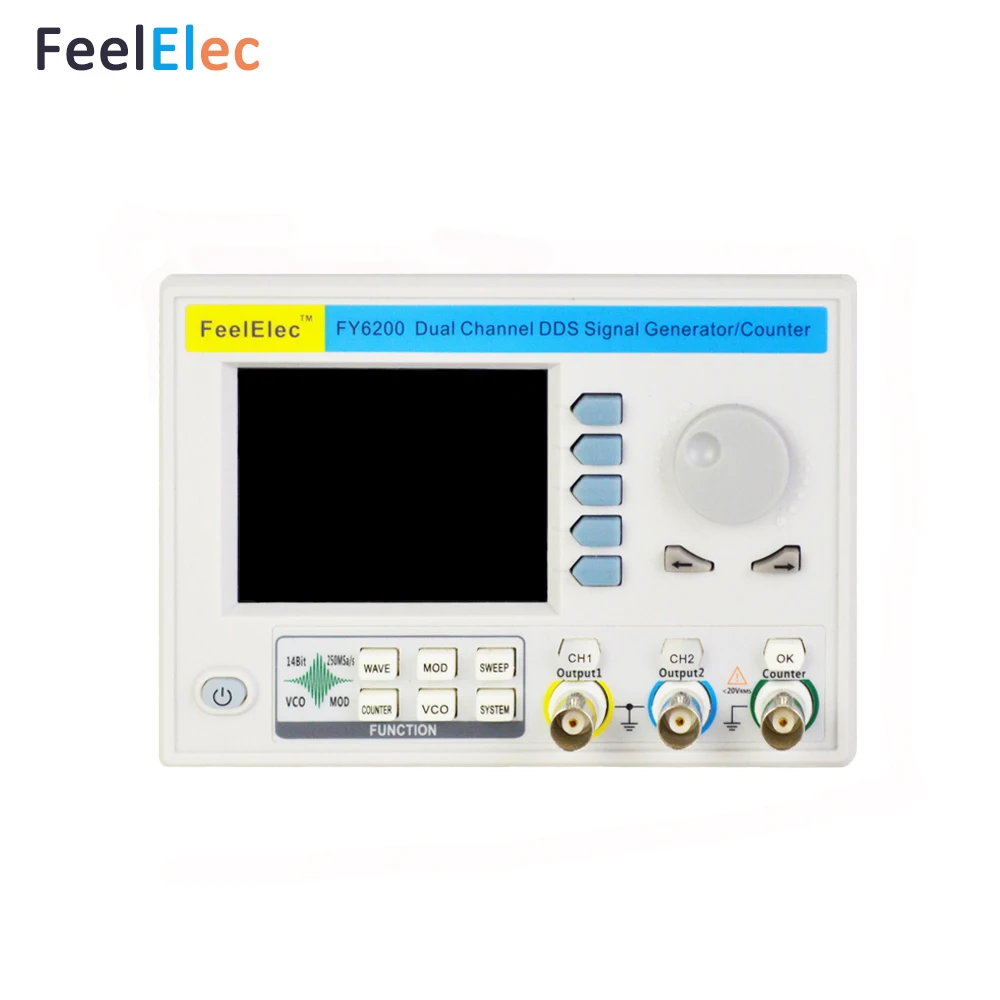 Feelelec signal-generator dds beliebige wellenform FY6200-60M signal-quelle-frequenz-zähler zwei kanal