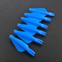 Archery Arrow Nock with Plastic Vane for 8mm Diameter Shaft DIY Arrow Tail Accessory for Carbon Fiberglass Wooden Bamboo Shaft