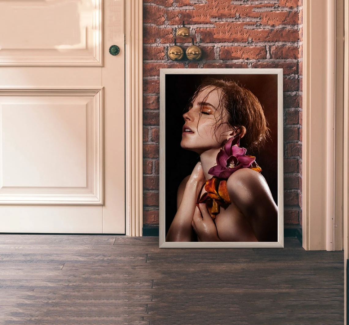 إيما واتسون ملصق قماش طباعة ديكور المنزل طلاء جدران (بدون إطار) #1