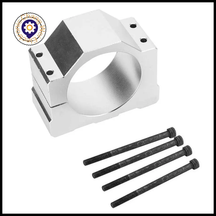 80มม.แกน Clamp ยึด4สกรูใช้สำหรับ0.8KW 1.5KW หรือ2.2KW แกนเครื่องกัด CNC Order โดยขนาดมอเตอร์