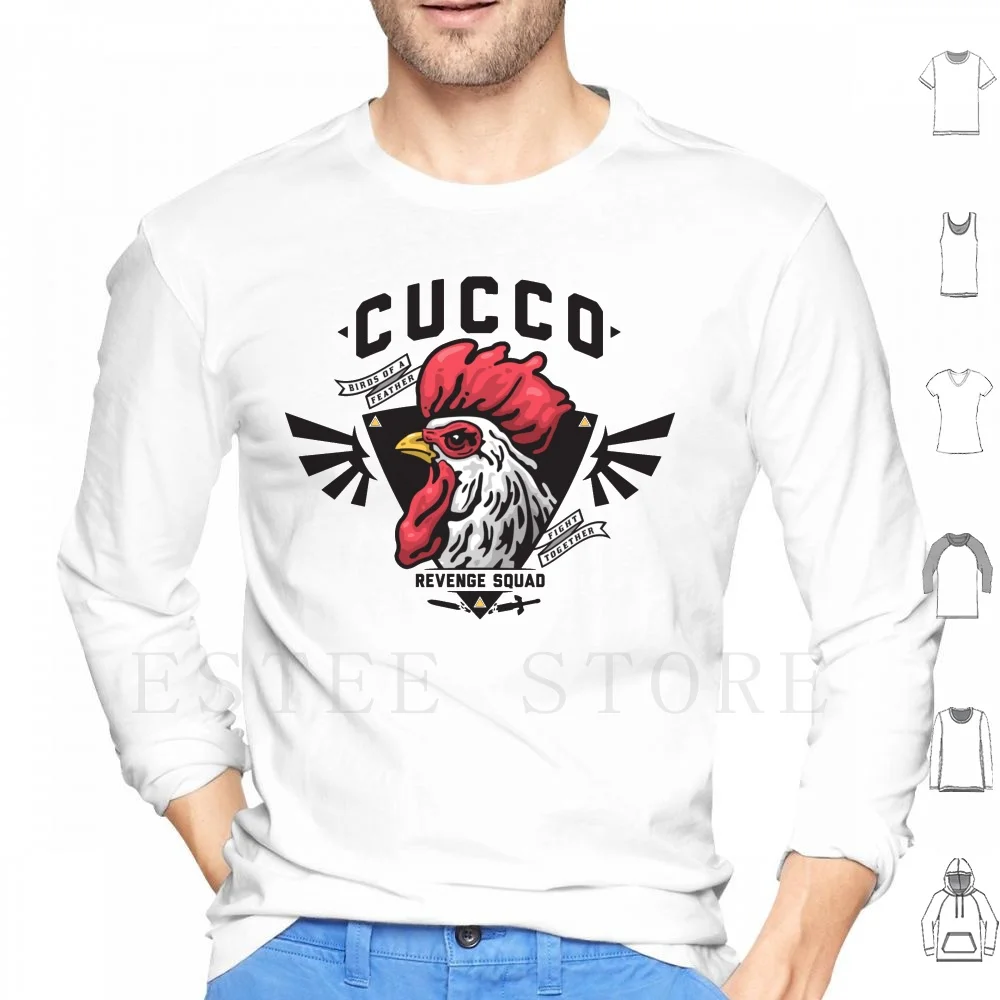 Cucco Revenge Squad Hoodies Long Sleeve Cucco Revenge Squad Chicken Gaming Legend Of Loz
