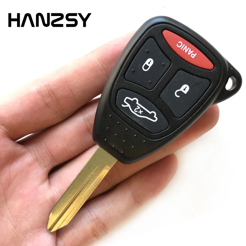 15 pcs 4 Buttons Car Key Case Fob For Chrysler 300 Dodge Aspen Jeep Replaceable Auto Remote Key Shell blank Cover Uncut blade