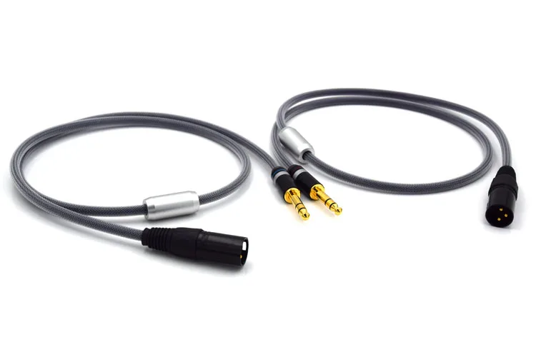 One pair Hifi 6.35mm to XLR Male Audio Cable High Quality Dual 6.5mm to Dual XLR Cable