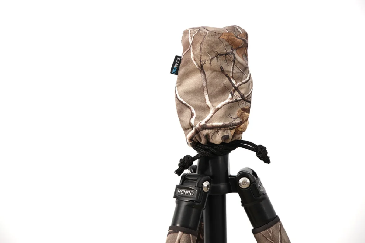 ROLANPRO مقاوم للماء التمويه الغبار حقيبة كاميرا ل Ballhead ترايبود رئيس حقيبة Leofoto Sunwayfoto RRS Benro Fotopro متوافق