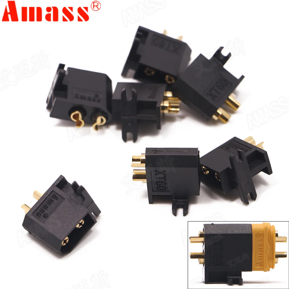 5/10/50 Cặp Đôi AMASS XT60-C Nữ Viên Đạn Bên Ngang Chuối Cắm Cho XT60 Đầu Kết Nối Cho Rc Pin Lipo RC Mô Hình Đồ Chơi 5