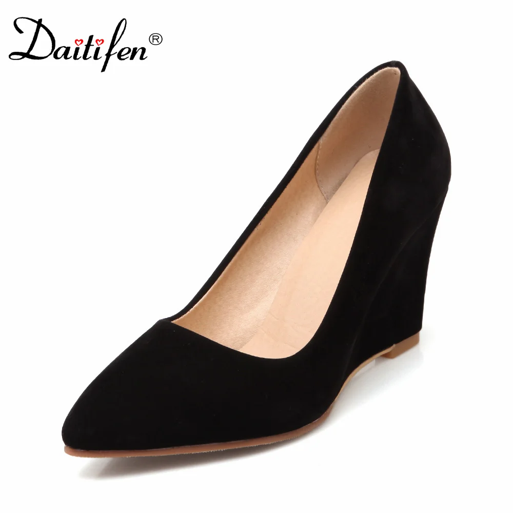 

Daitifen 2022 New Basic Pumps Wedges Shoes For Women Spring Autumn Office Lady Shoes Colorful Party Dress Women Shoes Fashion