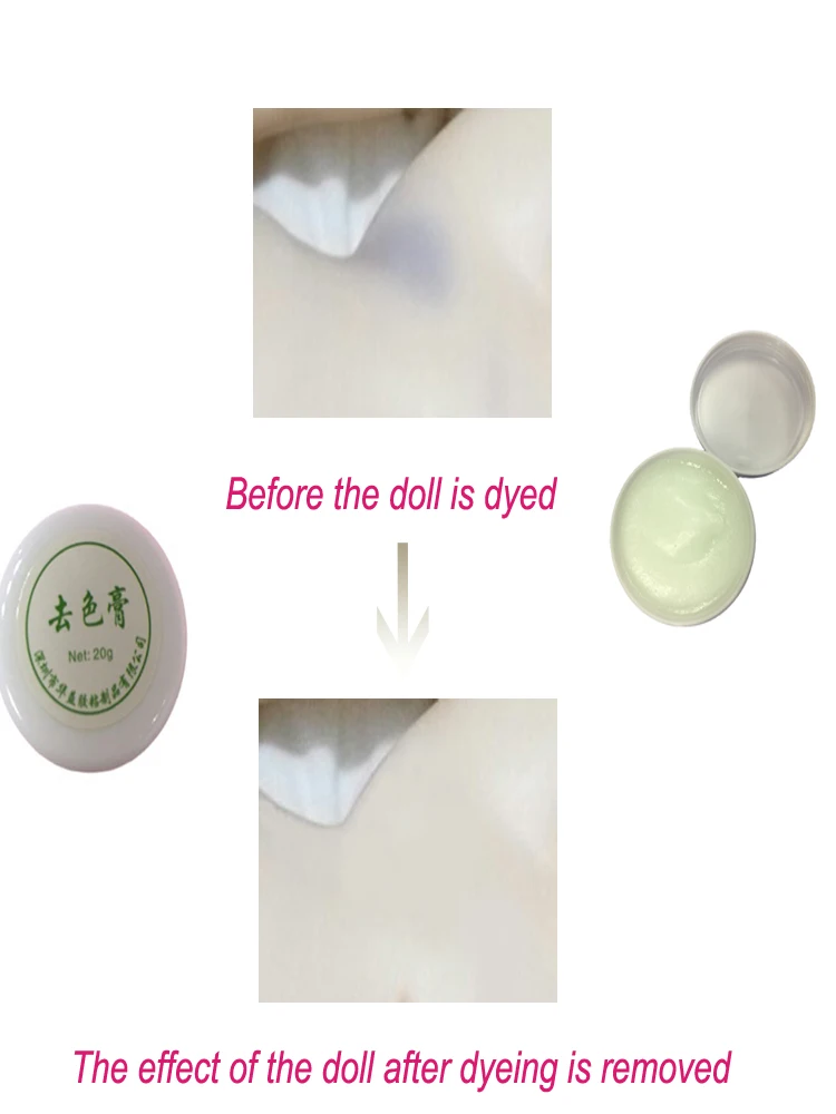 TPE silicone doll dyeing and decontamination cream