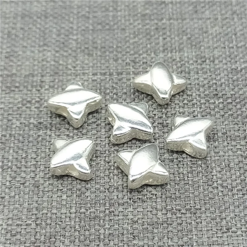 10pcs of 925 Sterling Silver Small Airplane Beads Shiny Plane Spacers