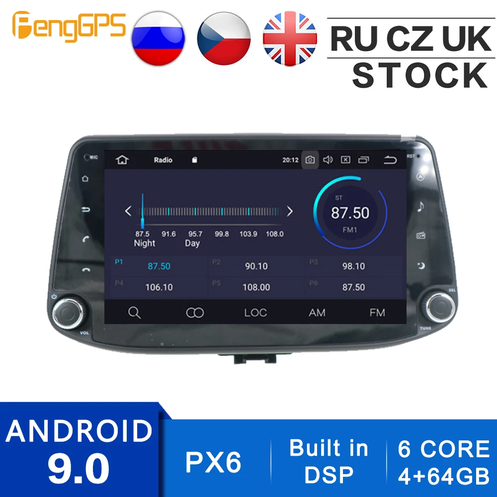 Octa Core 2 Din Stereo Android 10.0/9.0 Car Radio for Hyundai i30 2017 2018  GPS Navigation CD DVD Player Bluetooth Head Unit