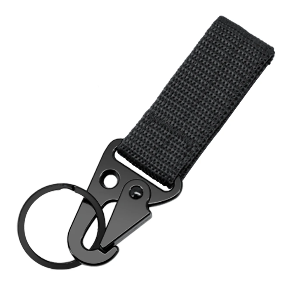 DOOPAI Men's Belt Multi-Function Outdoor Tactical Nylon Webbing Belt Key Hang Buckle Mountaineering Portable Eagle Hook