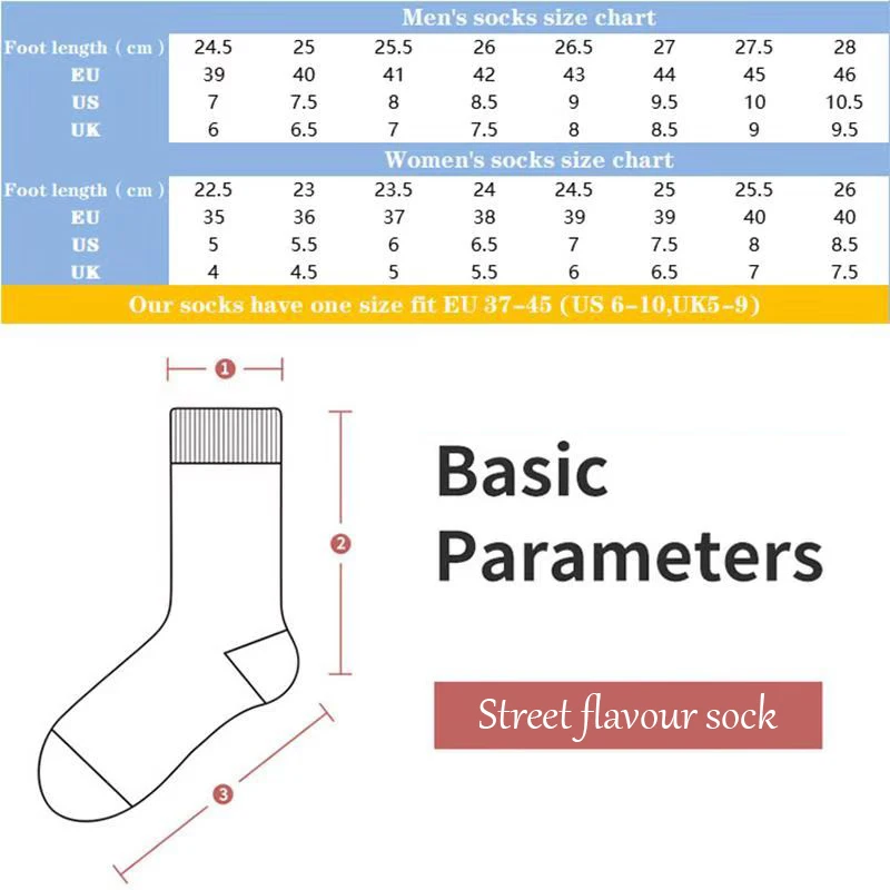 Trendy Socks Ab Paragraph Pure Cotton High Tube Socks Creative Cartoon Small Flowers New Autumn and Winter Stockings Female Sock