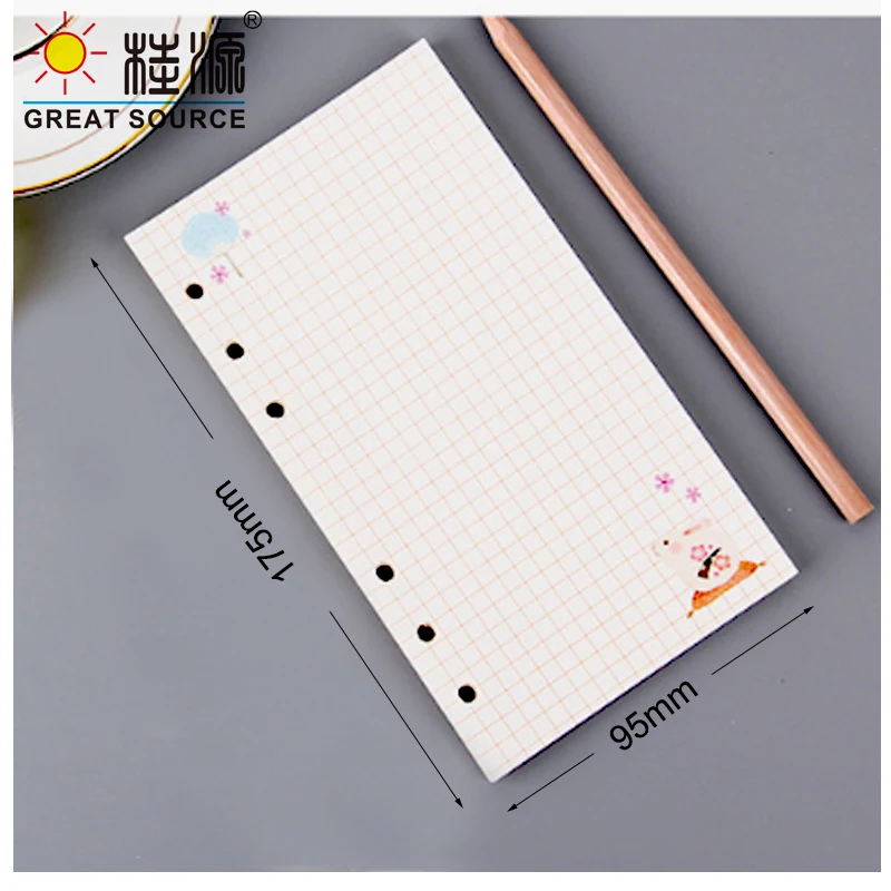 MQQ A6 Dot Grid Notebook White Paper Notebook Daily Planner Weekly Month Planner Loose Leaf Refill Paper Blank(2PCS)