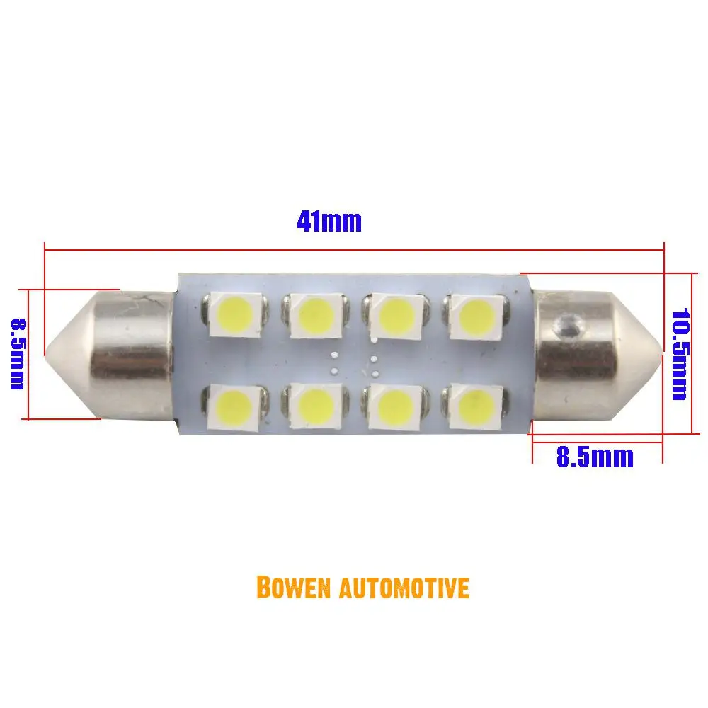 LD 2X Roof lamp car led1210 / 3528smd 31 36 39 41mm 8smd double pointed reading lamp