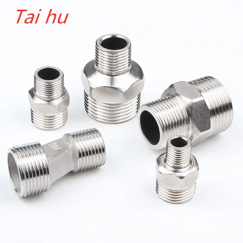 

Stainless Steel Lengthen 1/8" 1/4" 3/8" 1/2" 3/4" BSP Male x Male Thread Hex Nipple Threaded Reducer Pipe Fitting