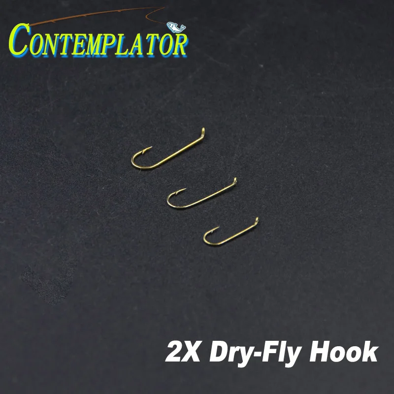 Size 10# 12# 14# 50pcs/pack 2X Long Dry-Fly Hooks Sproat Bend Down Eye Forged Hooks for Hoppers Crickets Long-bodied Mayflies