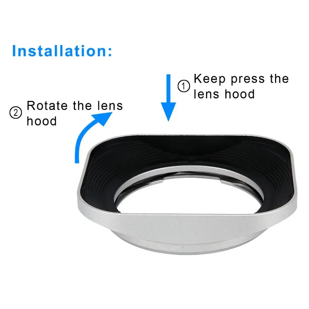 Haoge hg-LH-ZV06 Lens Hood per Carl Zeiss C Biogon T * 4.5/21 21 millimetri f4.5 ZM, 2.8/25 25 millimetri f2.8 ZM, 2.8/28 28 millimetri f2.8 ZM Lente argento