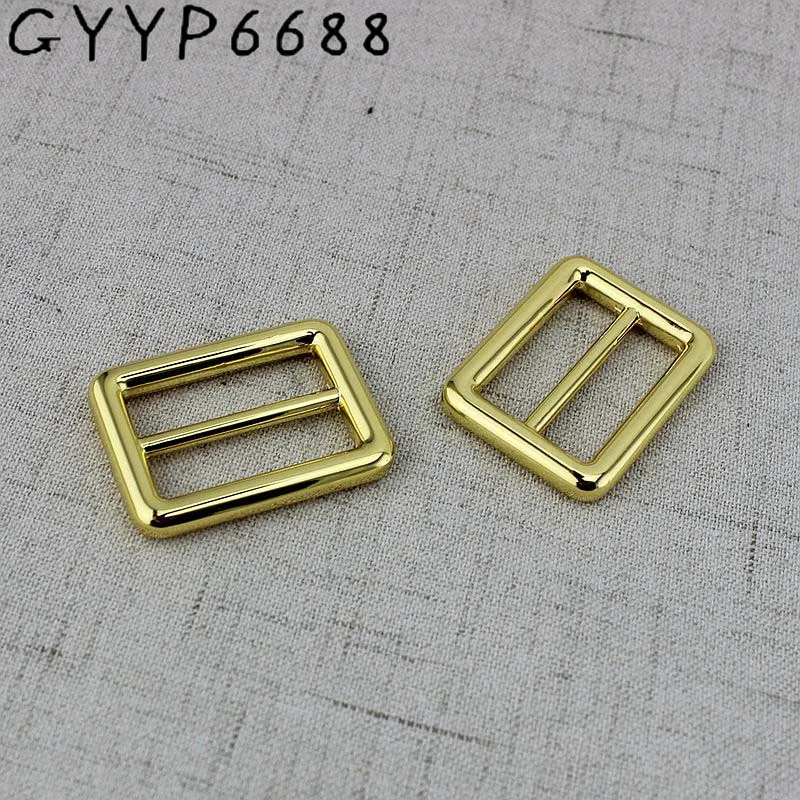 

High quality4pcs 60pcs Deep gold 20mm50mm Slider Tri-glide Accessory Bags Handbags shoulder strap adjustment welded clip buckles