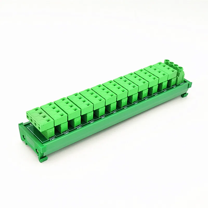 DIN Rail Installation 30A / 300V 12X4 Position Pluggable Terminal Block Distributio Board  Module.