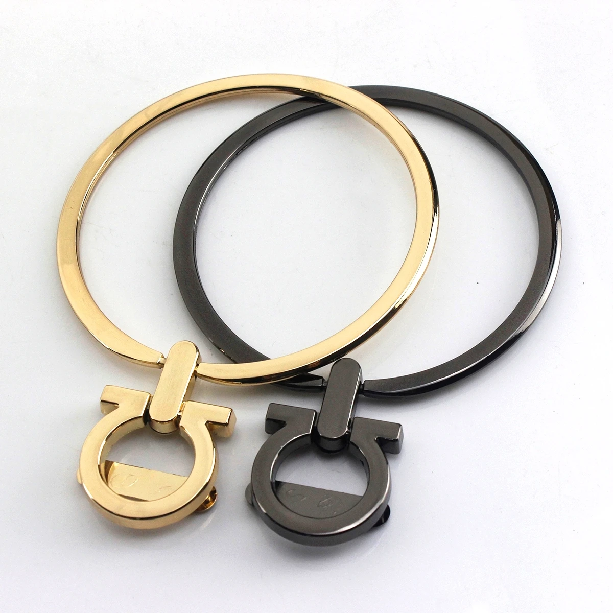 1x Metal Solid O-ring Bag Handle Metal Strap Replacement Handbag Luggage DIY Fashion Hardware Accessories 90mm CLOXY