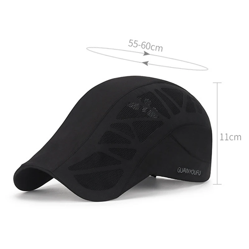 Summer Driver Hat Newsboy Cap Breathable Mesh Men Caps Male Outdoor Golf Cycling Panama Vintage Unisex Mes hBerets Flat Hats