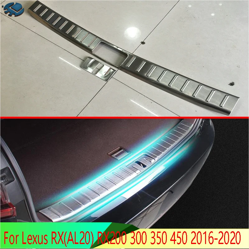 For Lexus RX(AL20) RX200 300 350 450 2016-2020 Stainless Steel Rear Trunk Scuff Plate Door Sill Cover Molding Garnish