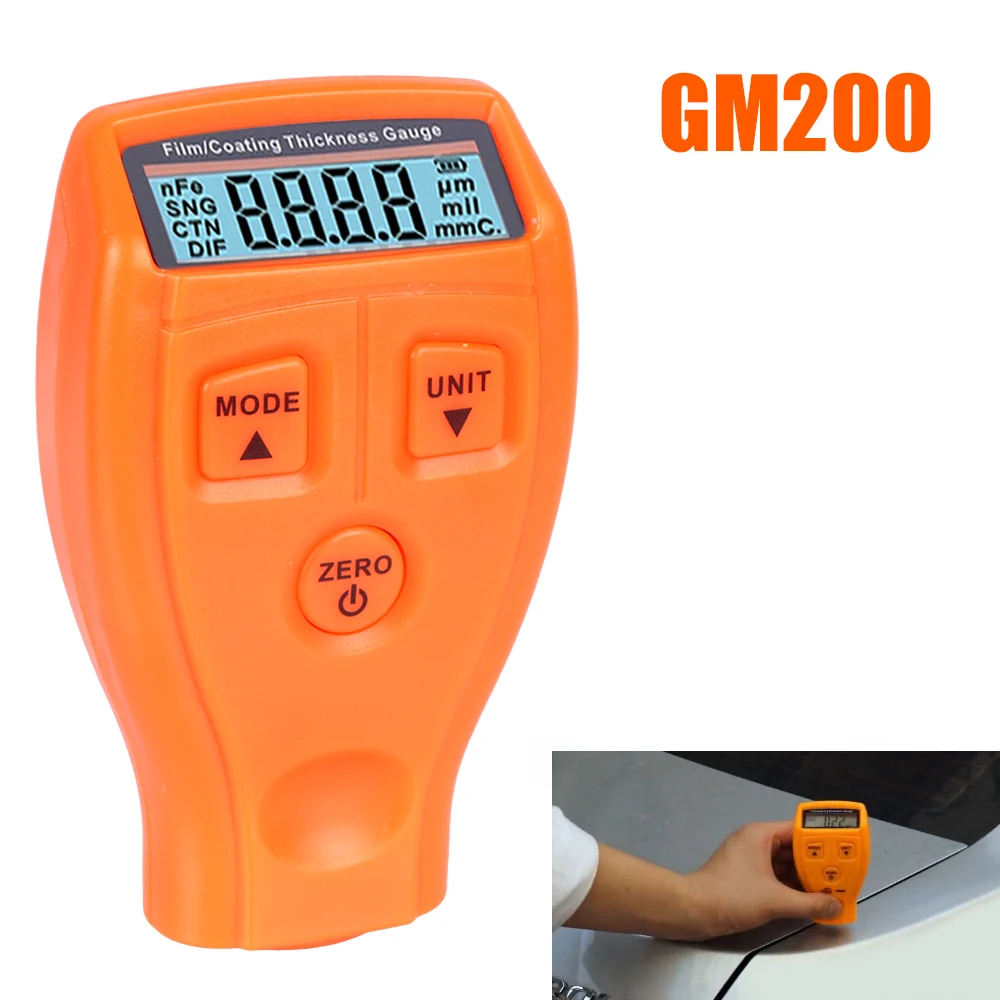 Auto Film Coating Thickness Gauge Meter Manual Paint Tool GM200 Coating Tester Meter Car Paint Thickness Tester