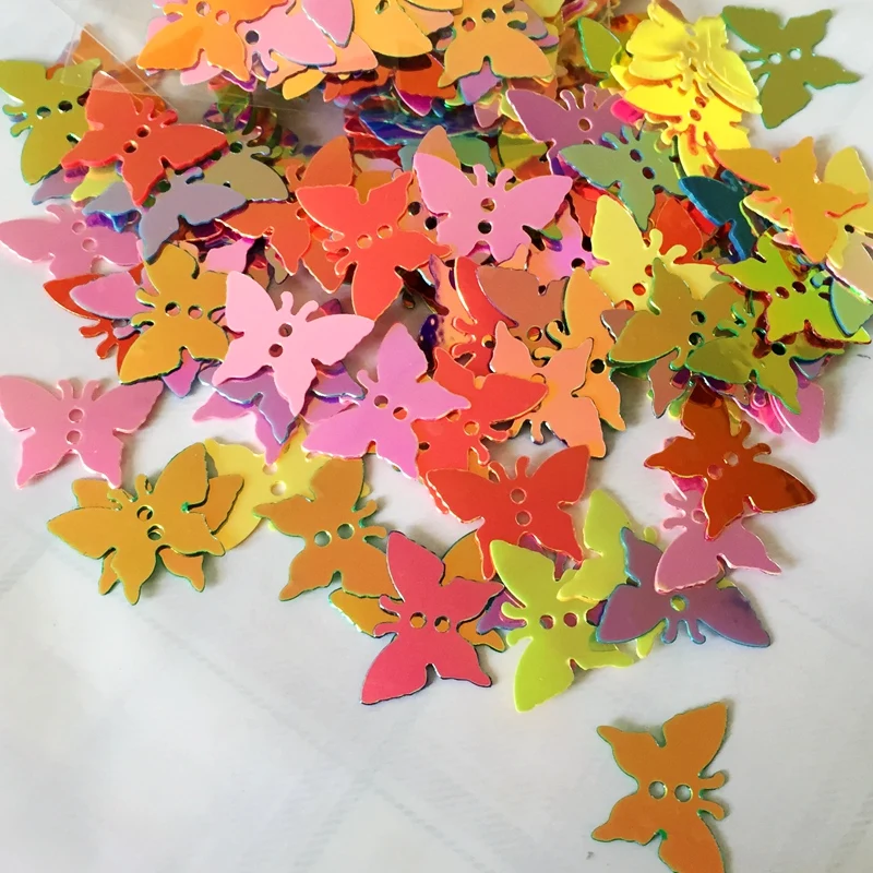 Lentejuelas de mariposa de 2 agujeros, parches cosidos a mano, riverdale south side C35A, 12x17mm, 400 Uds.