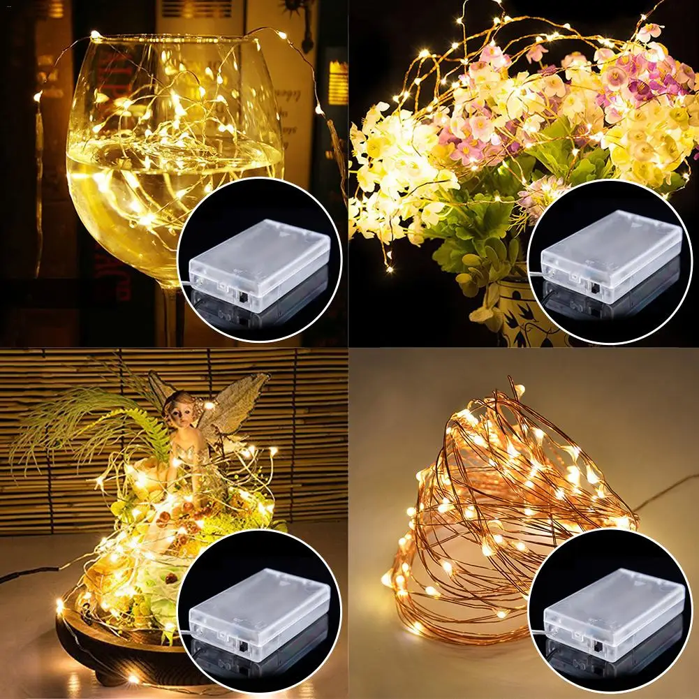 10M100LED Christmas Decoration String Lights LED Copper Wire Fairy Light AA Battery Powered String Light Home Party Decoration