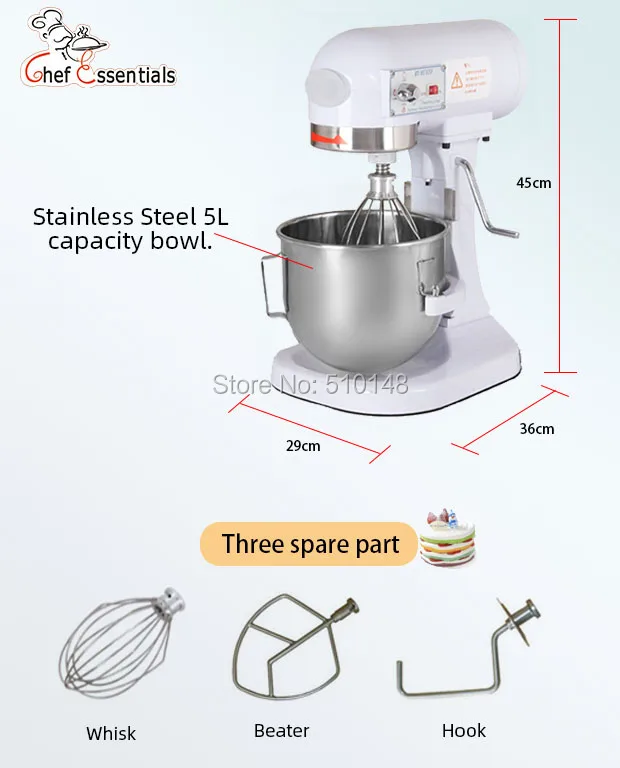 ER-B5 Electric Planetary Mixer Food Egg beater milk whisk