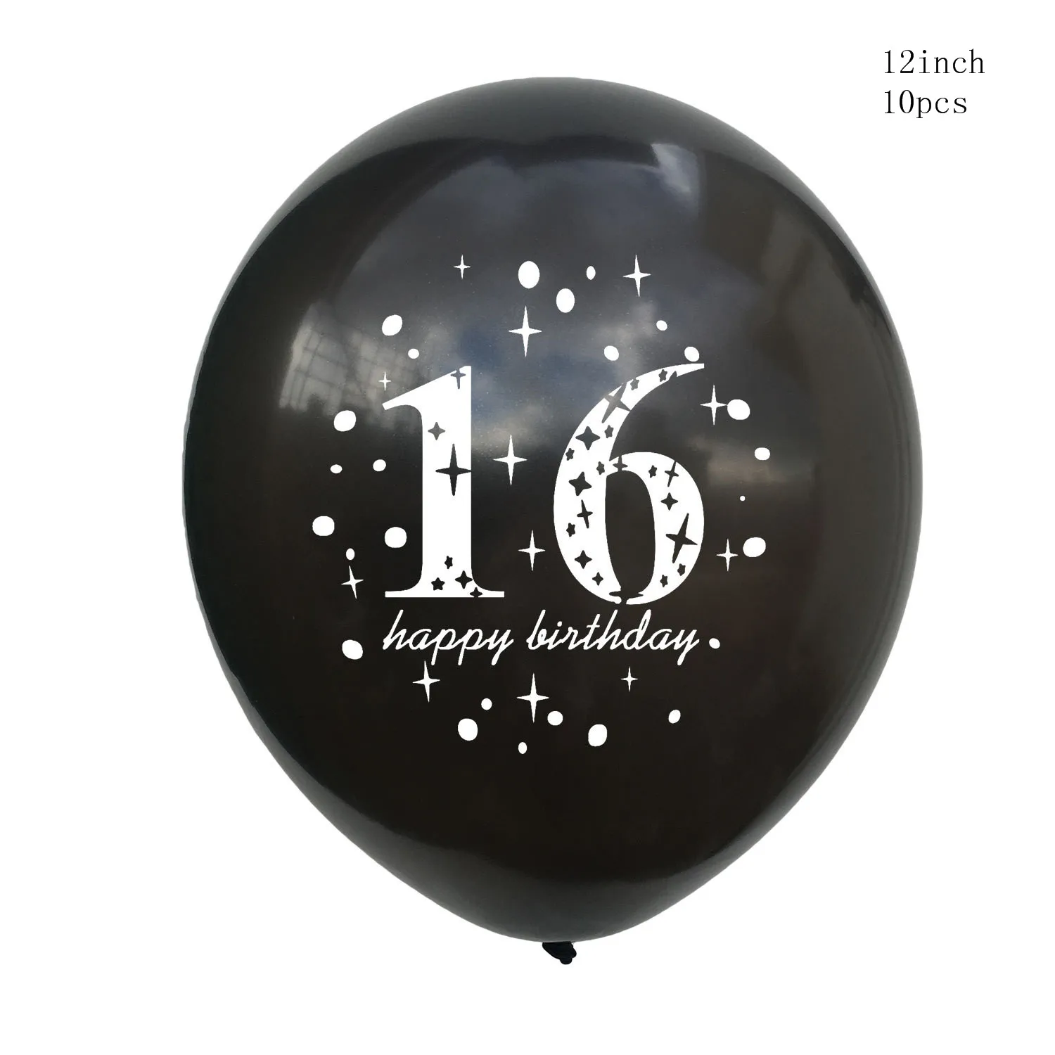 10Pcs Sweet 16 Princess Birthday Balloon 16th Birthday Party Decoration Supplies Favor Gifts Happy Birthday Decoration