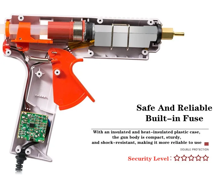 80W/150W Hot Melt Kleber Gun Smart Einstellbar Temperatur Kupfer Düse Heizung Maulkorb Durchmesser 11mm Industrie pistolen Reparatur Werkzeug – Detail 7