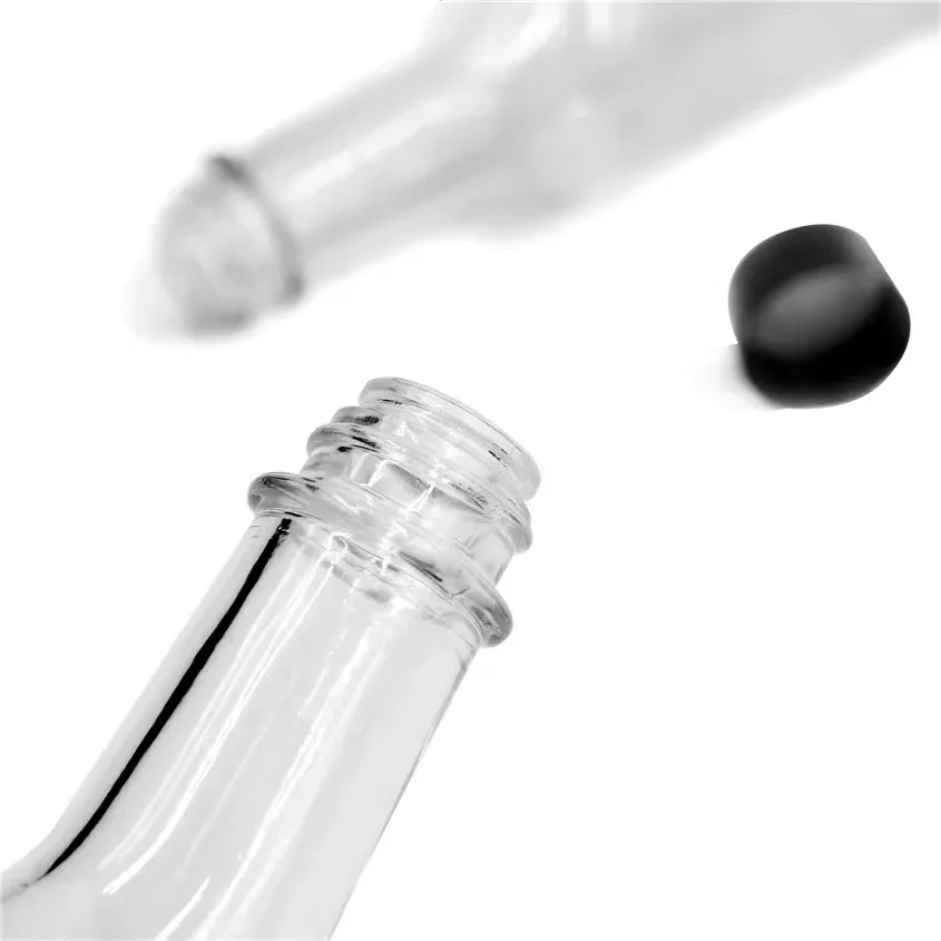 Glass Bottle, Hot Sauce Bottles Empty๏ผmini liquor bottles, Small glass bottles sauce bottle mini wine bottles with lids Black