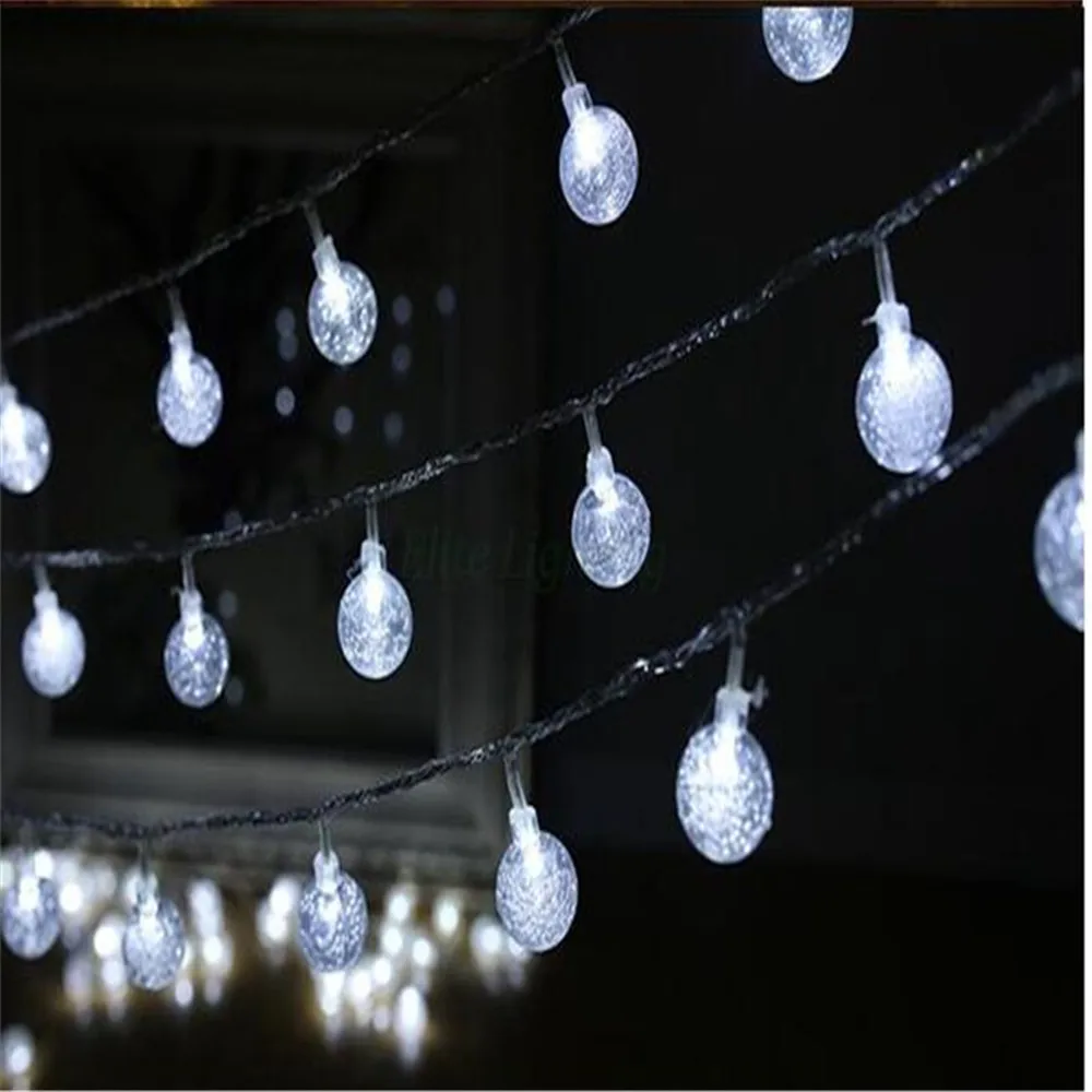 Imagem -04 - Luzes Led String para Decoração de Natal Fairy Gypsophila Bubble Ball Lamp Iluminação de Férias Guirlanda Interior Casamento ue Eua 220v