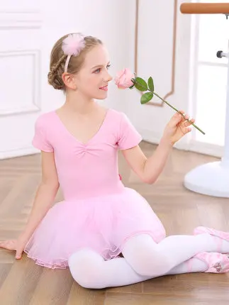 Ballet Leotards for Girls Kids Ballet Tutu Dress Bubble Skirts Birthday Skirts Soft Gymnastics Leotards Training Daily Wear