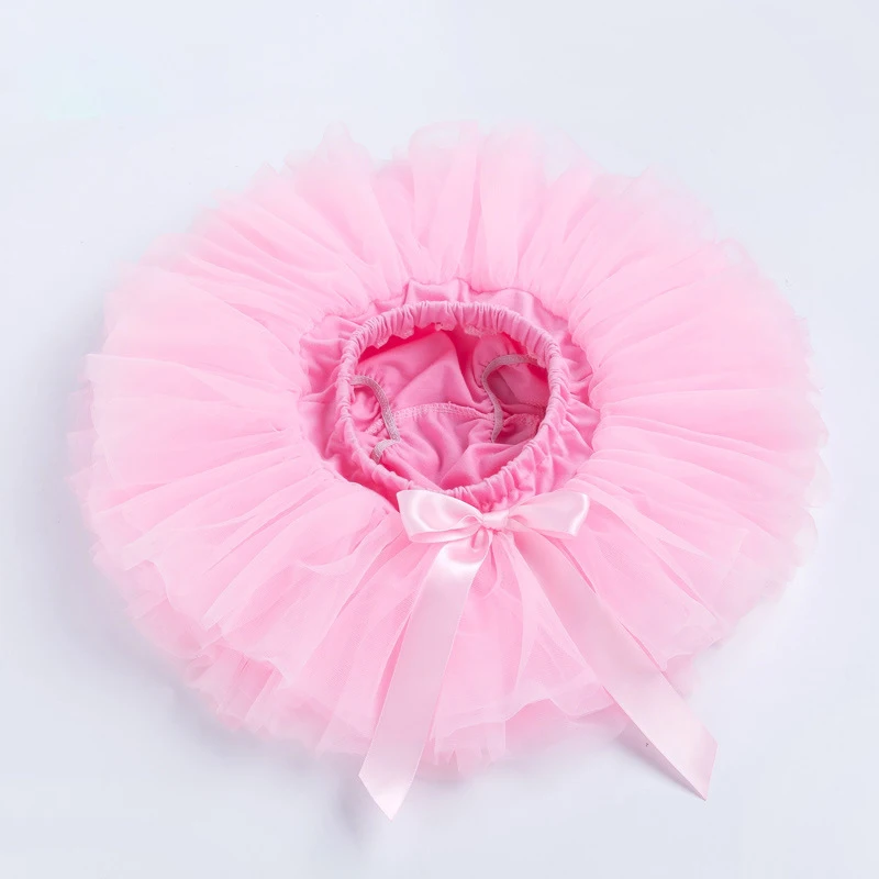 Baby Girl Skirt Fluffy Tutu Tulle Pantskirt Infant Toddler Princess Divided Skirt Mesh Multi-layers Skirts Birthday Festival