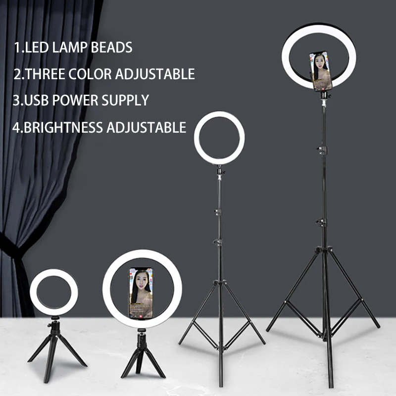 Internet Celebrity Live Fill Light Ring Beauty Light Mobile Phone Live Support Adjustable LED Lighting Selfie Light