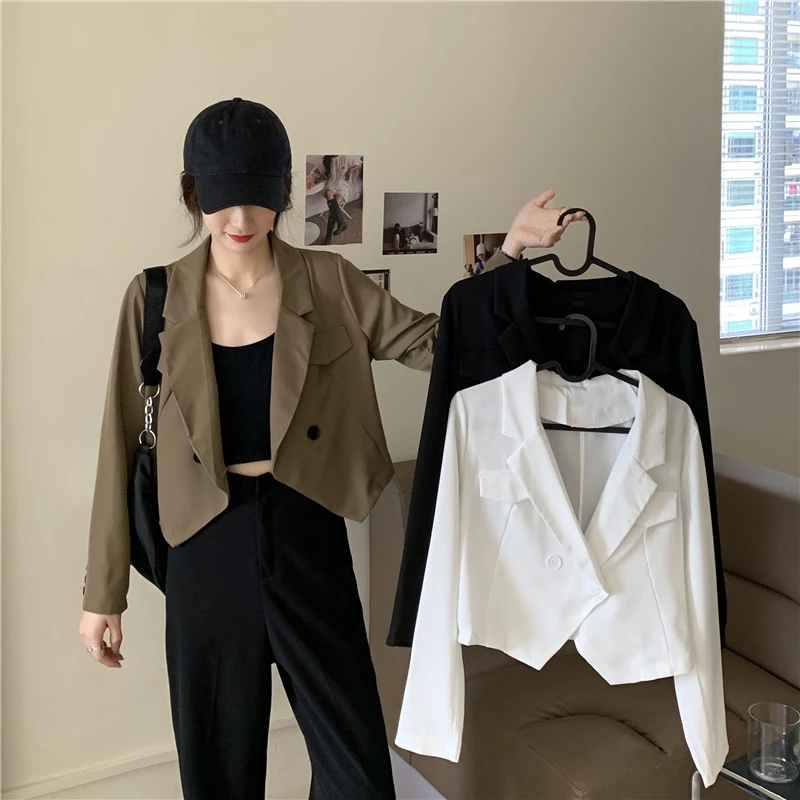 

Autumn and winter versatile design women's short small suit jacket 2020 spring and autumn new casual workwear jacket women