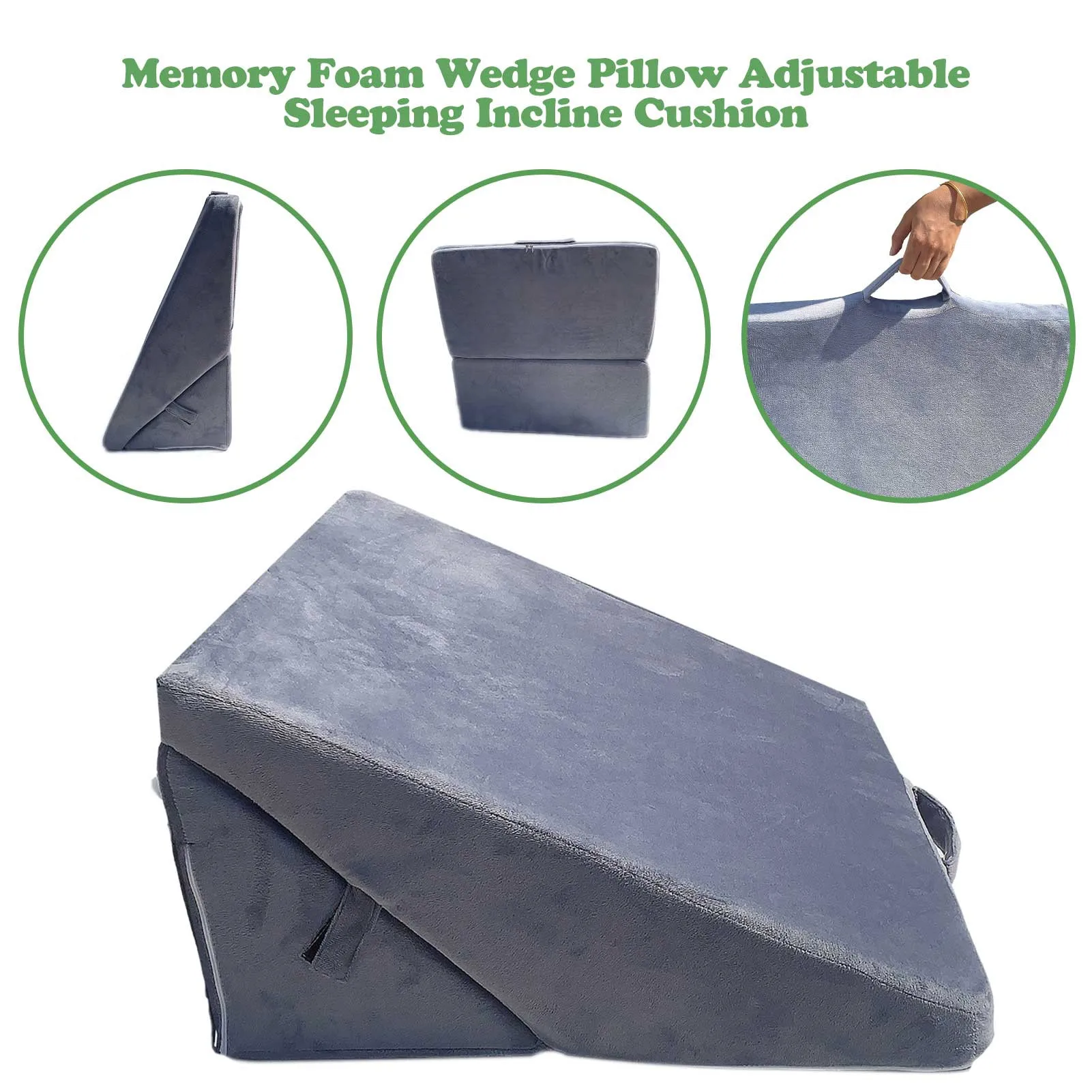 7 in 1 Design Bed Wedge Cushion Pillow Acid Reflux Pillow Elevating Leg Rest Wedge Bed Memory Foam Pillow