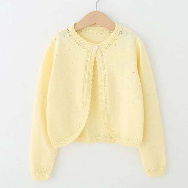 Long Sleeve Children Girls Cardigan Sweater Pink 100% Cotton Girls Coat 1 2 3 4 6 8 10 11 Years Old Kids Clothes 175023