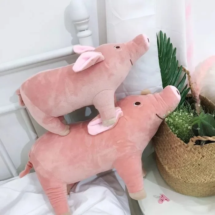 24CM Cartoon Simulation Pig Plush Dolls Toy Figurine Cute Animal Pig Soft Stuffed Dolls Kids Gift