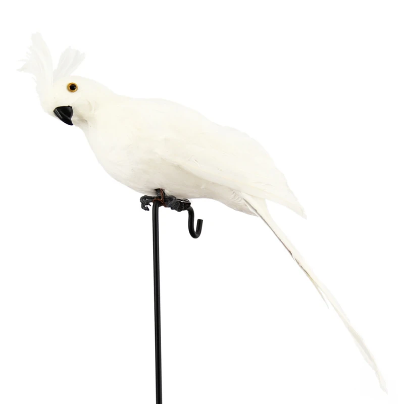 25cm Simulation Handmade Parrot Creative Feather Lawn Figurine Ornament Animal Bird Garden Outdoor Prop Decoration Supplies New image 5