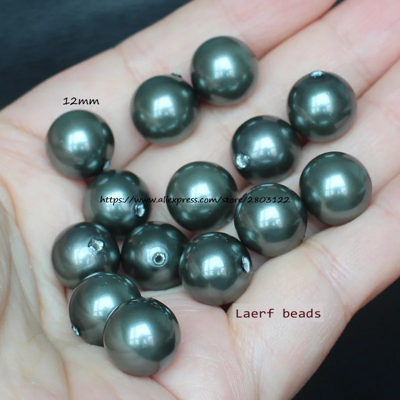 Half Drilled Shell Pearl Round beads 8-20mm 4pcs ,For DIYJewelry making! Mixed wholesale for all items !