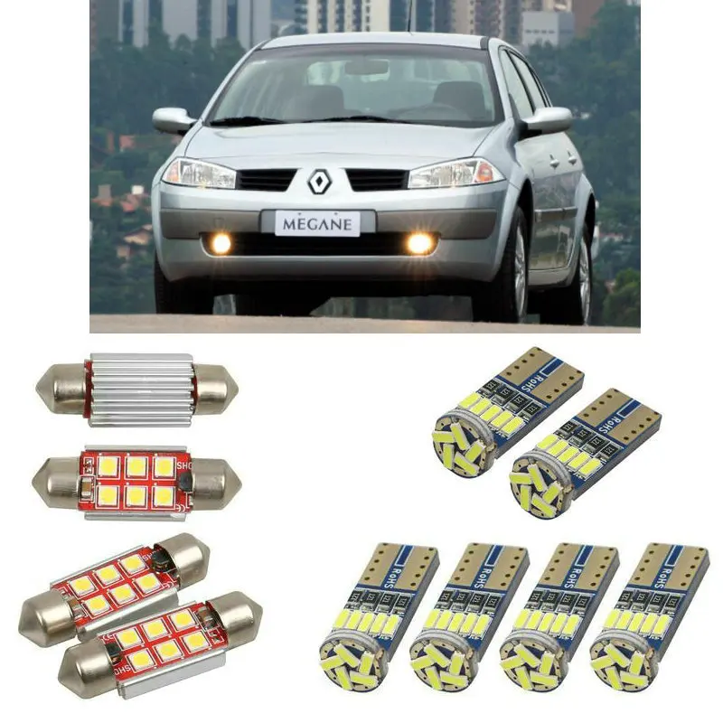 

Interior led Car lights For Renault megane 2 saloon lm01 sport tourer km01 car accessories boot light License Plate Light 10pc