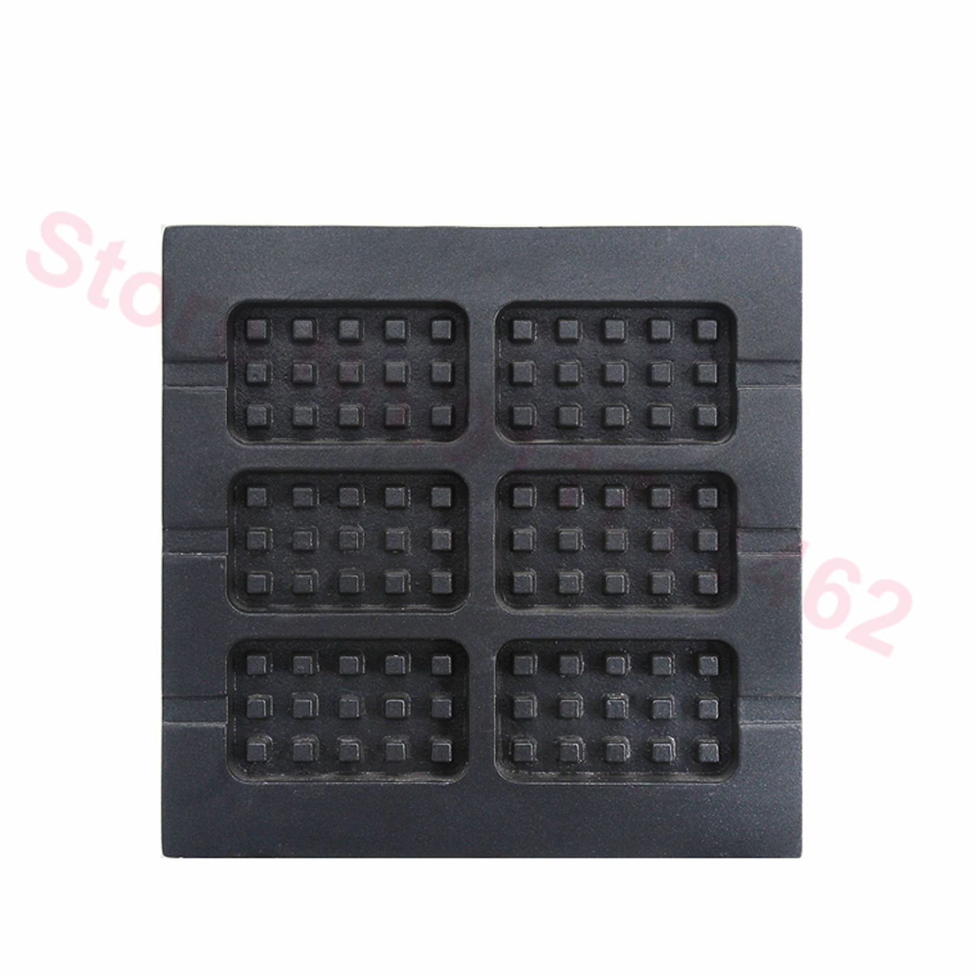 Коммерческая 6-прямоугольная вафельница, бельгийские вафли на палочке, вафельница, железный антипригарный тостер для кексов