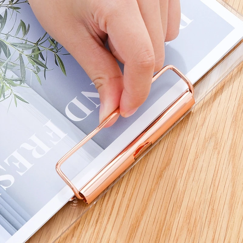 อะคริลิค A4แฟ้มโฟลเดอร์โปร่งใสหน้าเดียวคลิปคลิปคลิปแบบพกพาคลิปบอร์ดสำหรับสำนักงานโรงเรียน