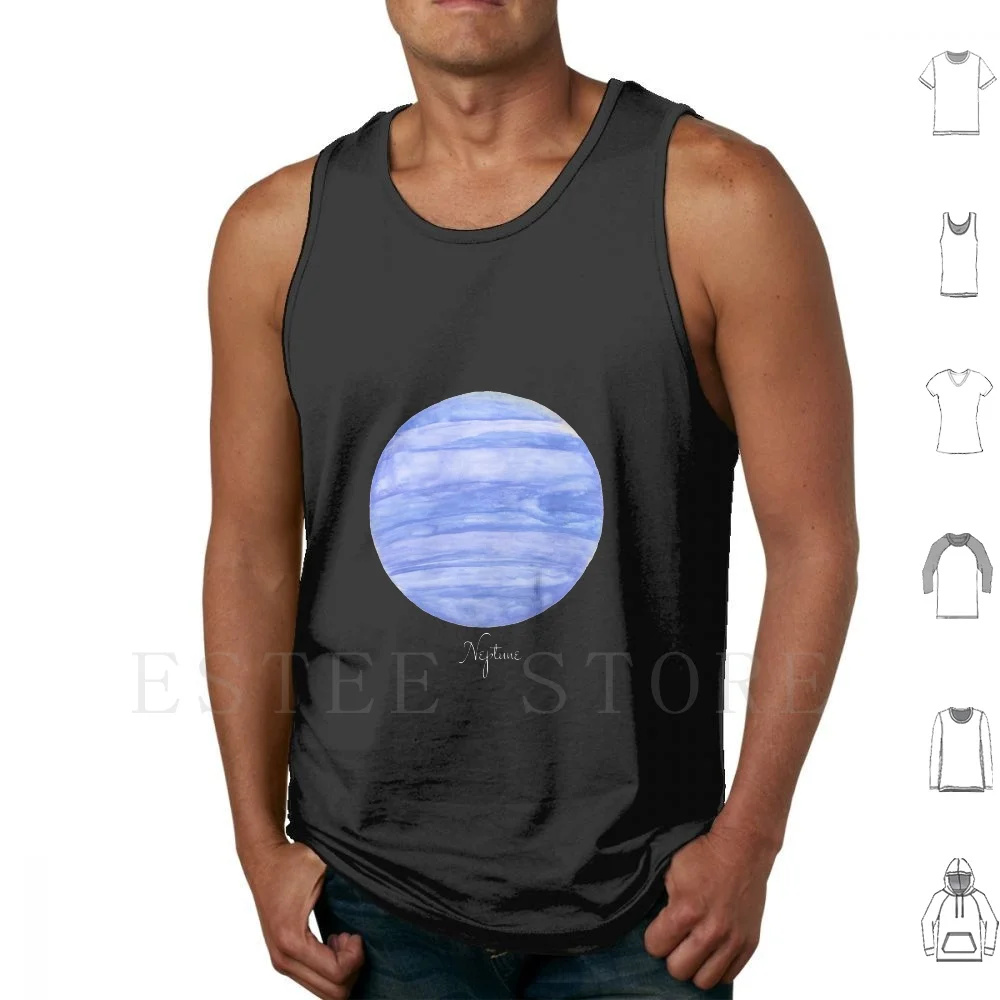 Neptune #2 Tank Tops Vest Sleeveless Space Cosmic Cosmos Universe Sky Black