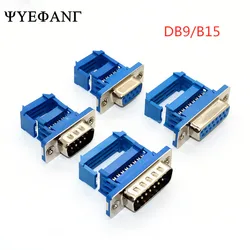 2PCS DB9 DB15 DB25 DB37 DIDC9/DIDC15/DIDC25/DIDC37 Male Female Plug Serial Port Connector Idc Crimp Type D-SUB Rs232 Adapter